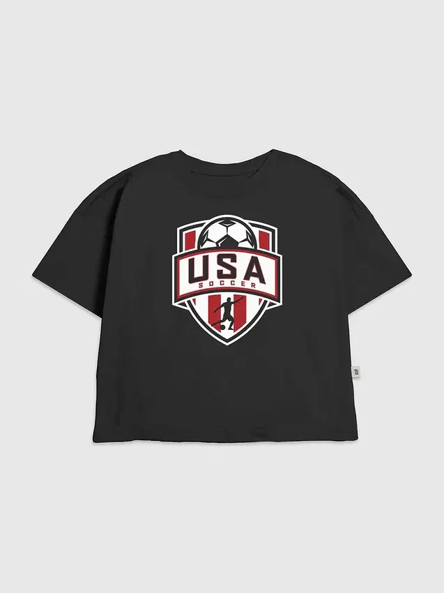 T-shirt con grafica "Us Soccer Shield" per bambini