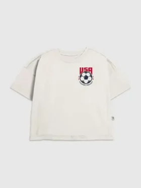 T-shirt con grafica "Usa Soccer Crest" per bambini