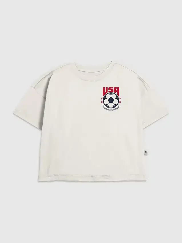 T-shirt con grafica "Usa Soccer Crest" per bambini
