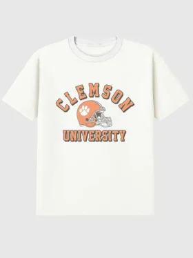 T-shirt con grafica vintage del football della Clemson University