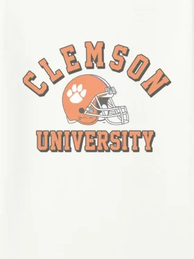 T-shirt con grafica vintage del football della Clemson University