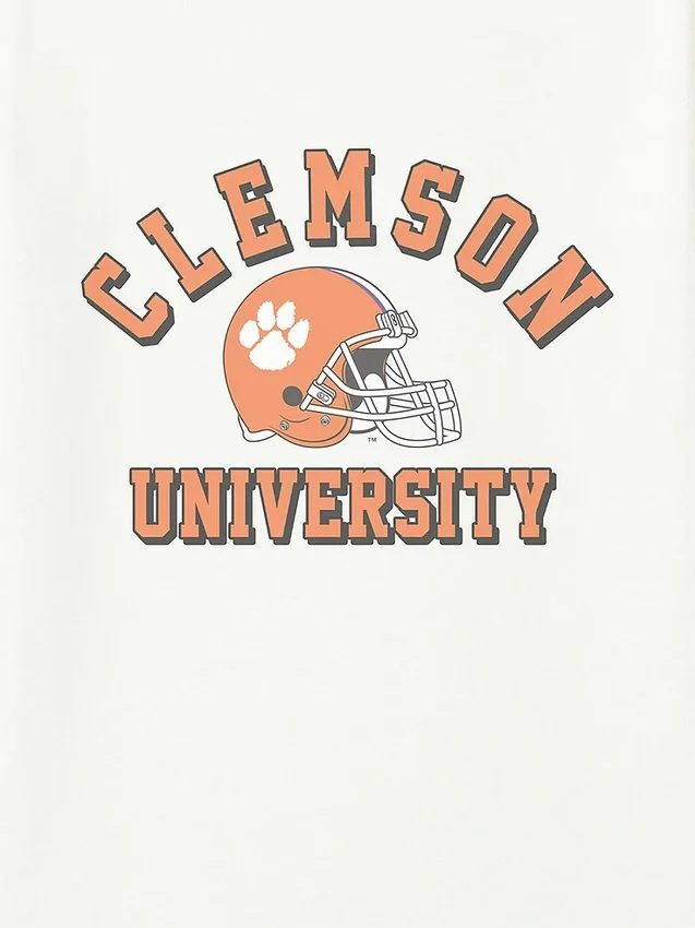 T-shirt con grafica vintage del football della Clemson University