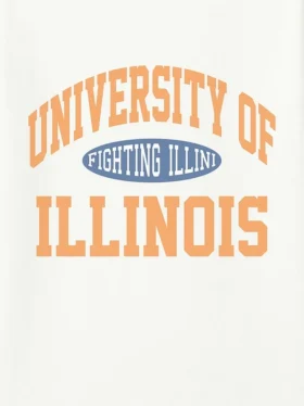T-shirt con grafica vintage “Fighting Illini” dell’Università dell’Illinois