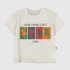 T-shirt con grafica vintage "Sport invernali" per bambini