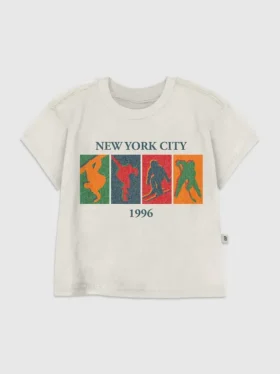 T-shirt con grafica vintage "Sport invernali" per bambini