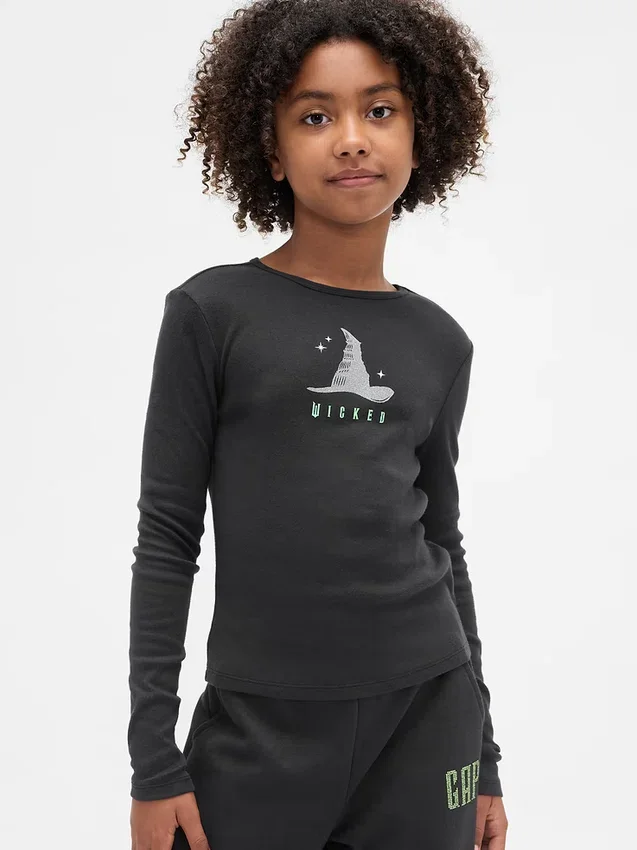 T-shirt con grafica “Wicked” per bambini