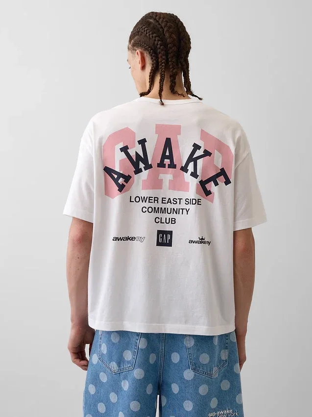 T-shirt con logo dal taglio comodo GAP × Awake Ny