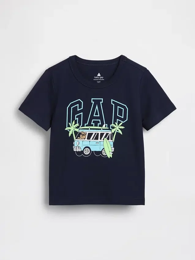 T-shirt con logo grafico per neonato & bebè