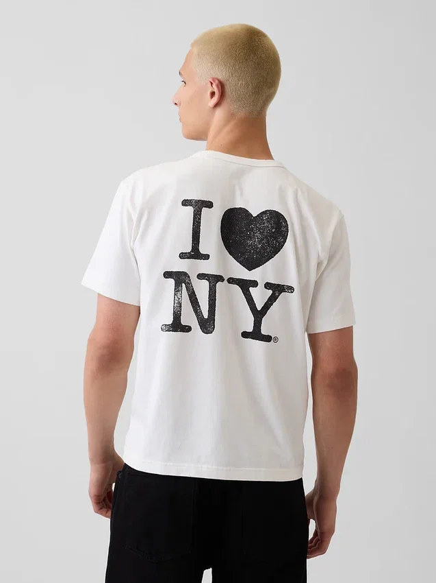 T-shirt con logo “I Heart NY” dal taglio comodo