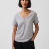 T-shirt con scollo a V in cotone biologico Vintagesoft
