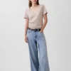 T-shirt con scollo a V in cotone biologico Vintagesoft