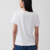T-shirt con scollo a V in cotone biologico Vintagesoft