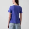 T-shirt con scollo a V in cotone biologico Vintagesoft