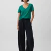 T-shirt con scollo a V in cotone biologico Vintagesoft