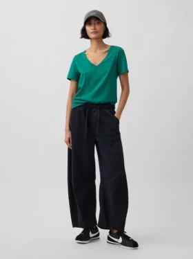T-shirt con scollo a V in cotone biologico Vintagesoft