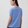T-shirt con scollo a V in cotone biologico Vintagesoft