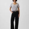 T-shirt con scollo a V in cotone biologico Vintagesoft