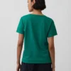 T-shirt con scollo a V in cotone biologico Vintagesoft
