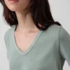 T-shirt con scollo a V in cotone biologico Vintagesoft