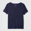 T-shirt con scollo a V in cotone biologico Vintagesoft
