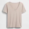 T-shirt con scollo a V in cotone biologico Vintagesoft