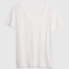 T-shirt con scollo a V in cotone biologico Vintagesoft