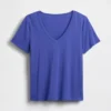 T-shirt con scollo a V in cotone biologico Vintagesoft