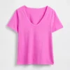 T-shirt con scollo a V in cotone biologico Vintagesoft