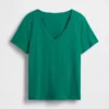 T-shirt con scollo a V in cotone biologico Vintagesoft