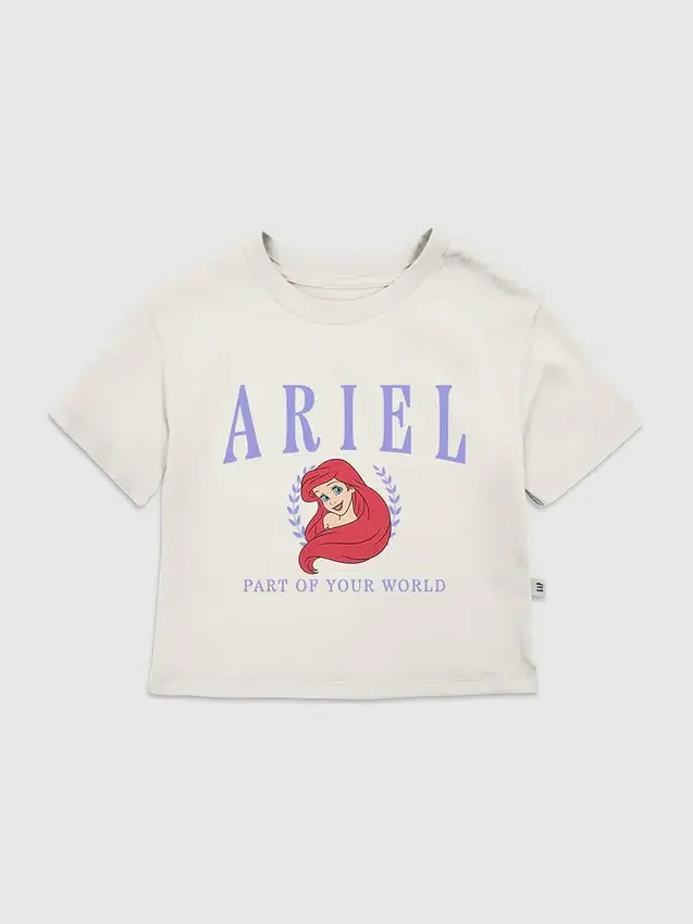 T-shirt con stampa "Ariel Collegiate" per bambini
