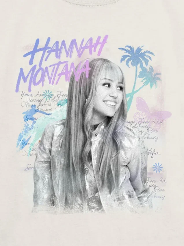 T-shirt con stampa "Beach Vibes" di Hannah Montana per bambini