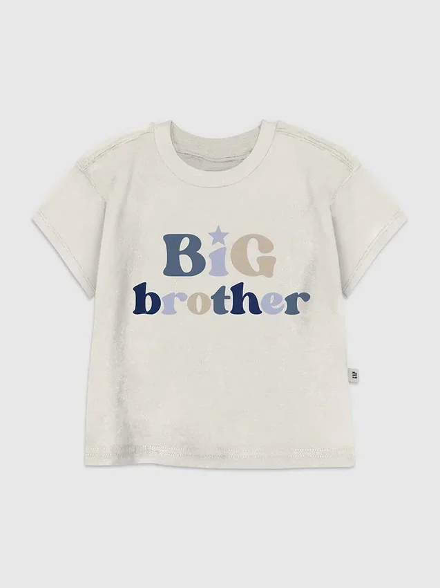 T-shirt con stampa “Big Brother” per bambini piccoli