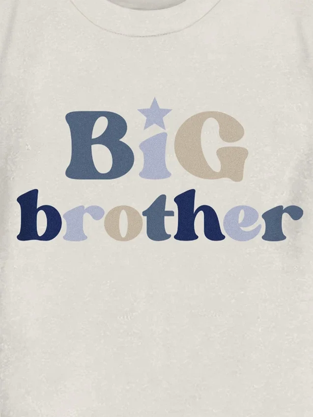 T-shirt con stampa “Big Brother” per bambini piccoli