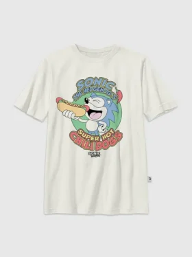 T-shirt con stampa "Chilidogs" di Sonic the Hedgehog per bambini