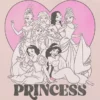 T-shirt con stampa "Cuore delle Principesse Disney" per bambini
