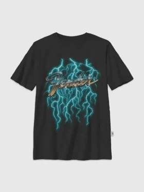 T-shirt con stampa "Fender Lightning" per bambini
