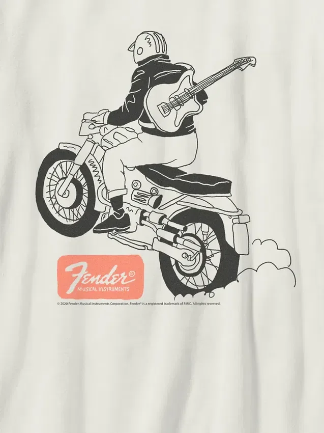 T-shirt con stampa Fender Moto per bambini