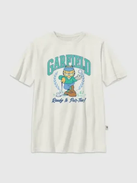 T-shirt con stampa "Garfield Golf" per bambini