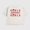 T-shirt con stampa "Girls Support Girls" per bambine