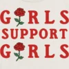 T-shirt con stampa "Girls Support Girls" per bambine