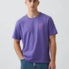 T-shirt con stampa grafica, taglia ampia e tessuto pesante