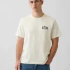 T-shirt con stampa grafica, taglia ampia e tessuto pesante