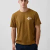 T-shirt con stampa grafica, taglia ampia e tessuto pesante