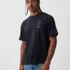 T-shirt con stampa grafica, taglia ampia e tessuto pesante