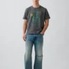 T-shirt con stampa grafica, taglia ampia e tessuto pesante