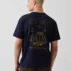 T-shirt con stampa grafica, taglia ampia e tessuto pesante
