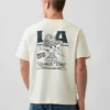 T-shirt con stampa grafica, taglia ampia e tessuto pesante