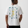 T-shirt con stampa grafica, taglia ampia e tessuto pesante