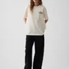 T-shirt con stampa grafica, taglia ampia e tessuto pesante