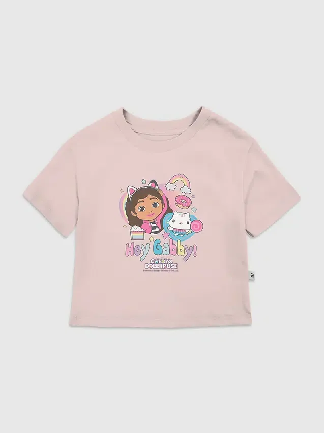 T-shirt con stampa “Hey Gabby” della serie “Gabby’s Dollhouse” per bambini piccoli